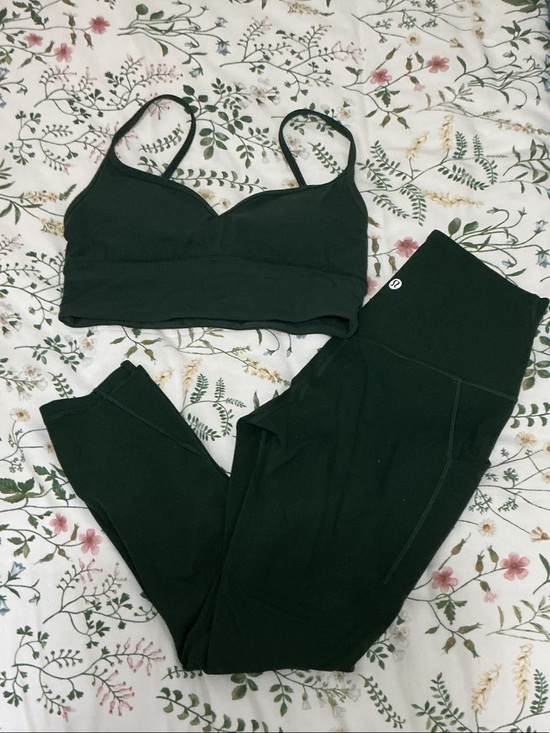 lululemon athletica Pants - Green Lululemon Align High-Rise Leggings with pockets & Bralette Set